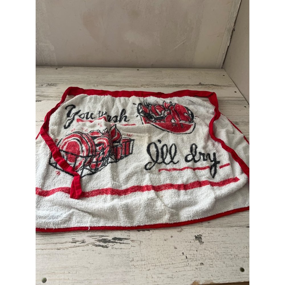 You wash I’ll dry terrycloth apron